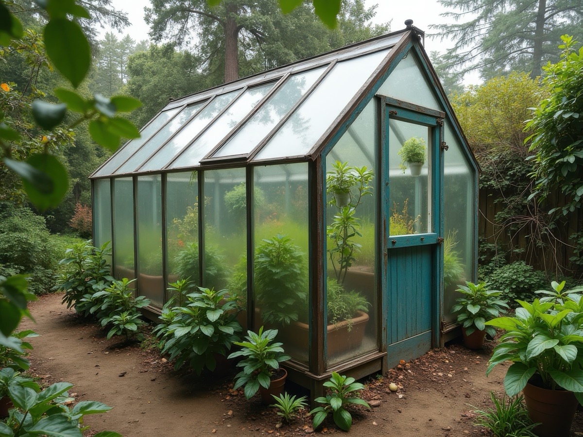 Glass and polycarbonate glazing panels compared on greenhouse structures