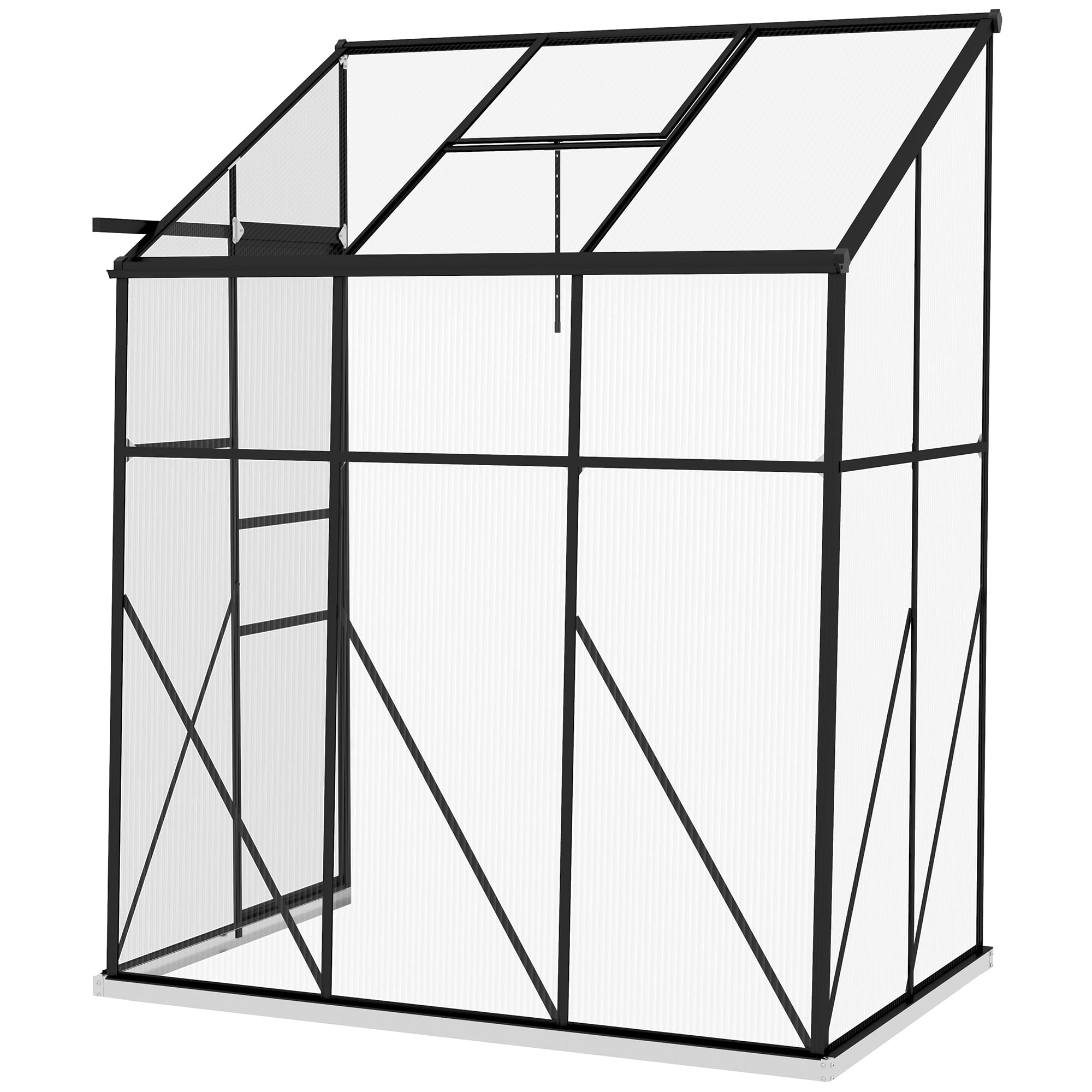 Outsunny Lean-to Greenhouse - Thumbnail 2