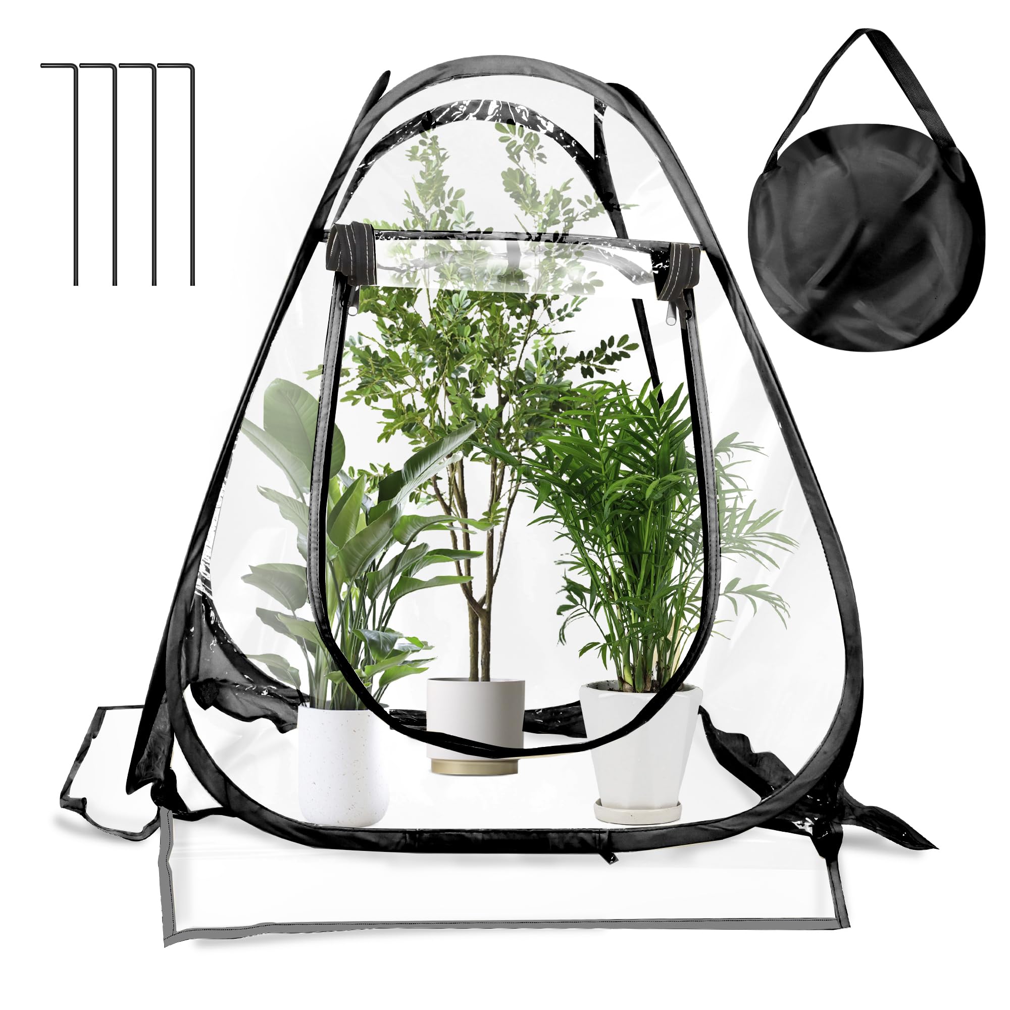 Pop Up Greenhouse Cover Mini Portable Flowerpot Cover